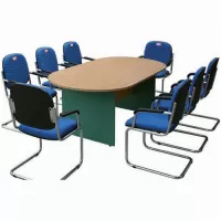 Bàn họp gỗ Melamine, mặt hình Oval SVH1810OV- SVH2010OV- SVH2412OV